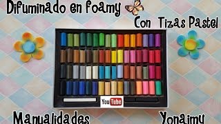 TIZAS PASTEL PARA DIFUMINADO DE FOAMY O GOMA EVA [upl. by Gunning]