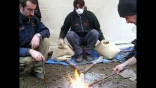 Experimental Archaeology Sand casting of a Bronze Age sword [upl. by Burget]