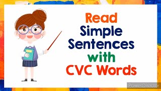 CVC Reading Lesson 4  CVC Words in Sentences  Sentences with Short Vowel Oo [upl. by Sculley984]