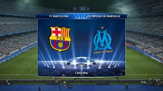 Barcelona v Olympique de Marseille ‐ Group 19  UEFA Champions League round 4 match 16  PES 2013 [upl. by Aratihc]