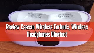 Review Csasan Wireless Earbuds Wireless Headphones Bluetooth 53 Headphones In Ear with 4 ENC Noise [upl. by Gwenneth]