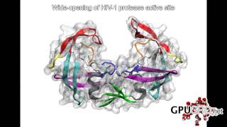 Wideopening of the HIV1 protease active site [upl. by Lepp]