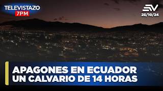 Apagones en Ecuador Los cortes de luz escalaron a 14 horas  Televistazo 7 PM ENVIVO🔴 [upl. by Benedicto]