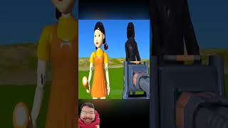 Scary Teacher 3D vs Squid Game Rope Spinner Saw Cut Half Stem Wooden Level Max Challenge shorts [upl. by Demp]