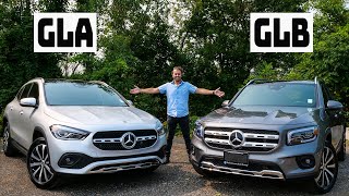 2021 Mercedes Benz GLA 250 vs Mercedes GLB comparison my money is on the [upl. by Neumark86]