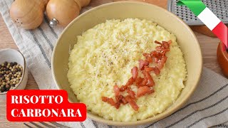 Włoskie quotRISOTTO alla CARBONARAquot z guanciale i pecorino 🍽️  Włochy od kuchni [upl. by Blaze236]