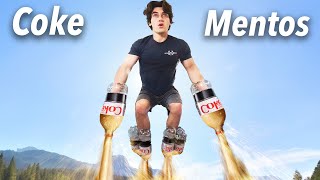 How Much Coke And Mentos Does It Take To Fly [upl. by Boffa]