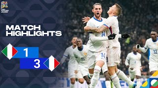 Italy vs France  13  Highlights  UEFA Nations League 202425 [upl. by Notsirhc705]