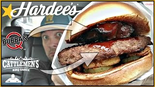 HARDEES® BABY BACK RIB BURGER REVIEW  CARLS JR® [upl. by Nolrak185]