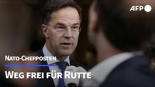 Iohannis zieht zurück  Weg für Rutte als NatoGeneralsekretär frei  AFP [upl. by Luy]