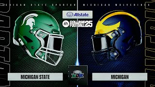 Michigan State vs Michigan Week 9  College Football 25  Full Gameplay [upl. by Higginson]