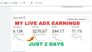 Today My AdSense payment Proof  Live AdSense and Adx Arbitrage 2024 [upl. by Beard801]