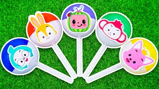 Some Lots of BIG lollipops  Hogi  Pinkfong Baby Shark Cocomelon Satisfying video Candy Shop [upl. by Kathie29]