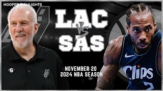 San Antonio Spurs vs LA Clippers Full Game Highlights  Nov 20  2024 NBA Season [upl. by Cristina]