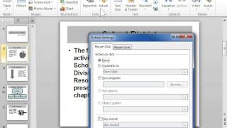 PowerPoint 2010 Access the Action Settings Dialog Box [upl. by Nosloc697]