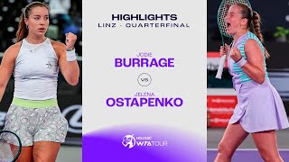 Jelena Ostapenko vs Jodie Burrage  2024 Linz Quarterfinal  WTA Match Highlights [upl. by Gerlac900]