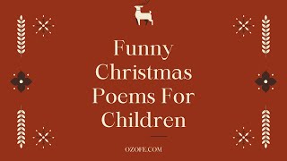 10 Beautiful And Funny Christmas Poems For Children [upl. by Meela]