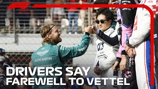 Danke Seb Drivers Say Farewell To Sebastian Vettel [upl. by Walliw]