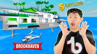 Bumili ng Bahay sa Gitna ng Dagat sa BROOKHAVEN ROBLOX ang mahal [upl. by Elsilrac]