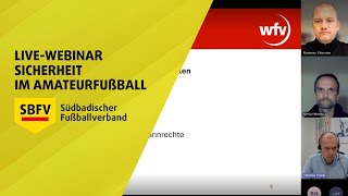 Live Webinar  Sicherheit im Amateurfußball [upl. by Ruhtra]