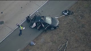 Chase leads to crash on GA 400 in Forsyth County [upl. by Madlin]