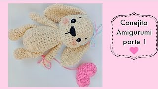 Conejita Amigurumi parte 1  te enseño a tejerla paso a paso  🐰 [upl. by Elocon]