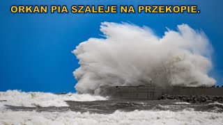 Orkan Pia szaleje na przekopie [upl. by Fassold]