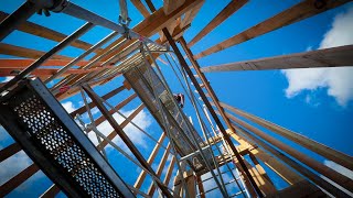 Mounting the final section of the turret roof [upl. by Avirt845]