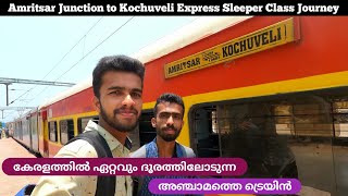 Amritsar to Kochuveli  Express Sleeper Class Journey  3300 KM in RAC Shared Berth  Part  1 [upl. by Atikaj]