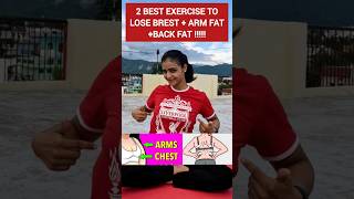 Lose Brest and arms fat 🏋️🙏 fitness yoga healthy trainer Reduce weightloss chestfat tips [upl. by Nipsirc]