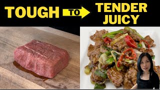 DON’T put baking soda in beef marinade  The RIGHT way to tenderize beef for stir fries [upl. by Kciregor]