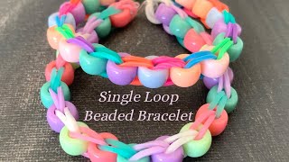 How To Make a Rubber Band Beaded Bracelet [upl. by Chamkis]