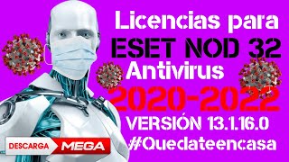 CLAVES SERIALES y LICENCIAS HASTA EL 2021 para ESET NOD 32 Antivirus [upl. by Leahplar]