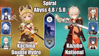 C5 Kachina Double Hydro And C1 Kazuha National SPIRAL ABYSS 48  50  Genshin impact [upl. by Holleran497]