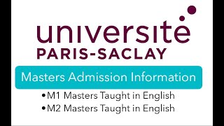 How to apply for admission in Universite Paris Saclay l France l 2024 l Masters [upl. by Moss]