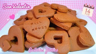 Galletas de San Valentin LA RECETA MAS FACIL cookies [upl. by Esidnak]