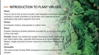 Introduction to plant viruses and viral diseases [upl. by Aizahs]