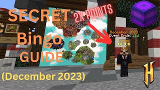 December 2023 SECRET BINGO GUIDE Hypixel Skyblock [upl. by Colfin]