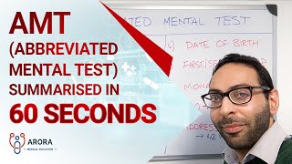 AMT Abbreviated Mental Test summarised in 60 seconds [upl. by Clymer]