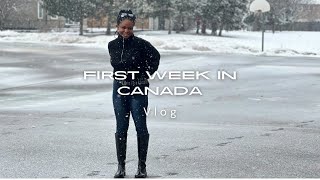 First week in Ontario Canada  VLog  SIN registration  Phone number  Canada Living 🇨🇦 [upl. by Annadiana447]