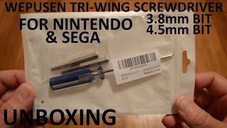 Unboxing Wepusen TriWing Screwdriver  38mm Bit  45mm Bit Tool Kit For Nintendo Repair [upl. by Donaldson101]