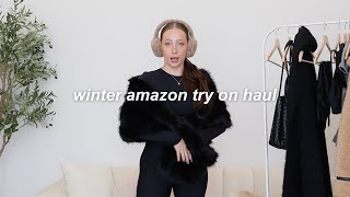 amazon winter try on haul 2024  winter fashion haul basics and coats [upl. by Esilehc]