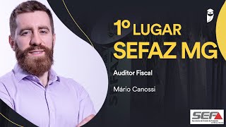 Concurso Sefaz MG entrevista com Mário Canossi aprovado em 1º lugar para Auditor Fiscal [upl. by Adohr451]