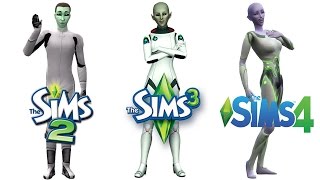 ♦ Sims 2 vs Sims 3 vs Sims 4 Aliens [upl. by Fielding]