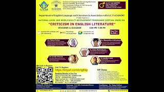 Session6  quotContemporary Criticism and New Approachesquot by Dr Najma Pathan on 12102024 [upl. by Anilac]