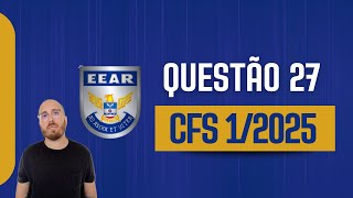 EEAR CFS 12025  QUESTÃO 27 GEOMETRIA PLANACIRCUNFERÊNCIA [upl. by Leuqram]