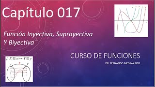 Funciones Inyectiva Sobreyectiva y Biyectiva definiciones y ejemplos Curso de Funciones Cap 017 [upl. by Acinahs]