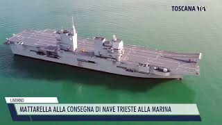 20241207 LIVORNO  MATTARELLA ALLA CONSEGNA DI NAVE TRIESTE ALLA MARINA [upl. by Ssenav]