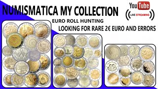 Numismatica my Collection Live  2€ Euro Coin Roll Hunting  a caccia di 2€ [upl. by Hseham]