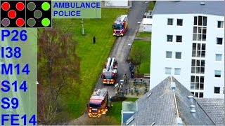 airview 6 X FIRE UNITS  AMBULANCE  POLICE hovedstadens beredskab brandbil i udrykning feuerwehr [upl. by Nealy]